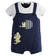Pagliaccetto neonato finta salopette con tigri - 44077 ido NAVY-3854