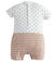 Pagliaccetto neonato fantasia a righe e stelle ido BIANCO-ANTRACITE-6RV9 back
