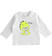 Maglietta neonato con stampe diverse 100% cotone ido			BIANCO-GIALLO FLUO-8362