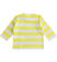 Maglietta girocollo neonato fantasia a righe 100% cotone ido BIANCO-GIALLO-6SA9_back
