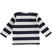 Maglietta girocollo neonato fantasia a righe 100% cotone ido BIANCO-NAVY-6TF3_back