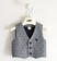 Gilet neonato elegante micro pois ido GRIGIO-BLU-6RX5