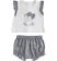 Completo neonata t-shirt con orsacchiotto e shorts - 44137 ido BIANCO-0113 back