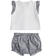 Completo neonata t-shirt con orsacchiotto e shorts ido BIANCO-0113_back
