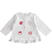 Maglietta neonata manica lunga con mele ido			BIANCO-0113