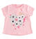 T-shirt neonata 100% cotone con cuore di fiori ido ROSA-2763