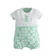 Pagliaccetto neonata in jersey stretch con cuori ido VERDE-BIANCO-6SG3