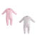 Kit Tutine neonato con piedini in jersey stretch - 44173 ido ROSA-2763