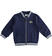 Felpa bambino con zip 100% cotone con elastico rigato ido NAVY-3854