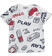 T-shirt bambino tema gioco 100% cotone ido BIANCO-BLU-6ST2_back