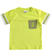 T-shirt bambino 100% cotone con taschino e stampe ido VERDE CHIARO-5242