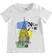 T-shirt bambino stampa New York 100% cotone ido BIANCO-0113