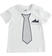 Maglietta bambino in 100% cotone con cravatta e taschino ido BIANCO-0113 back
