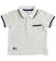 Polo bambino piquet stretch di cotone fantasia all over ido			BIANCO-BLU-6SL8