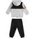 Tuta bambino jogging con stampa zampa ido GRIGIO MELANGE-8992 back