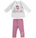 Completo bambina in 100% cotone con stampe diverse ido BIANCO-0113