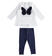 Completo bambina in jersey stretch di cotone ido BIANCO-0113