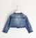 Giubbino jeans bambina in denim ido STONE BLEACH-7350 back
