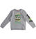 Felpa per bambino stampa Emoji dettagli fluo ido GRIGIO MELANGE-8992