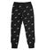 Pantalone tuta bambina in felpa 100% cotone ido NERO-BIANCO-6SS8 back