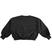 Felpa bambina di cotone stretch con tulle ido NERO-0658 back