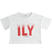 T-shirt bambina short body stampa "I Love You" ido BIANCO-0113