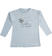 Maglietta bambina girocollo manica lunga 100% cotone ido			AZZURRO-3811