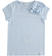 T-shirt bambina con balze arricciate ido AZZURRO-3811