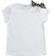 T-shirt bambina in jersey stretch con fiocco in chiffon ido BIANCO-0113