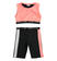 Completo sportivo bambina canotta e leggings ido CORALLO FLUO-5824