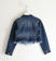 Giubbino jeans bambina short body con sfrangiatura ido STONE WASHED-7450 back