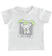 T-shirt neonato 100% cotone con stampe ido			BIANCO-VERDE ACIDO-8121