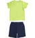 Completo neonato 100% cotone stampa con cagnolini ido VERDE ACIDO-5231 back