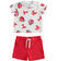 Completo neonato 100% cotone ido BIANCO-ROSSO-6RX7