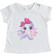 T-shirt neonata 100% cotone con grafiche diverse ido			BIANCO-ROSA-8002