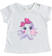 T-shirt neonata 100% cotone con grafiche diverse ido BIANCO-ROSA-8002