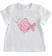 T-shirt neonata in 100% cotone con pesciolino ido BIANCO-0113