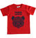 T-shirt bambino in 100% cotone con stampe grafiche ido			ROSSO-2256