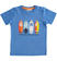 T-shirt  bambino 100% cotone stampa surf ido			TURCHESE-3733