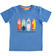 T-shirt  bambino 100% cotone stampa surf ido TURCHESE-3733