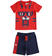 Completo bambino in 100% cotone t-shirt e pantalone ido			ROSSO-2256