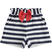 Pantaloni bambina corti fantasia rigata con fiocco ido NAVY-3854