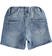 Shorts bambina in denim stretch di cotone ido STONE BLEACH-7350_back