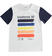 T-shirt bambino con stampa colorata e maniche a contrasto ido BIANCO-0113