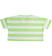 T-shirt bambina short body con fantasia a righe ido GREEN-5221_back