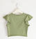 T-shirt bambina in jersey stretch con arricciatura ido VERDE SALVIA-5454 back