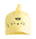 Cappello neonato con nodo e dolci applicazioni ido GIALLO-1415