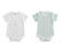 Kit due body intimi 100% cotone per neonati ido			VERDE-BIANCO-6SF9