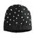 Cappello modello cuffia per bambina con cuori ido NERO-ARGENTO-6SL9