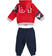 Tuta bambino in cotone garzato ido ROSSO-2253 back